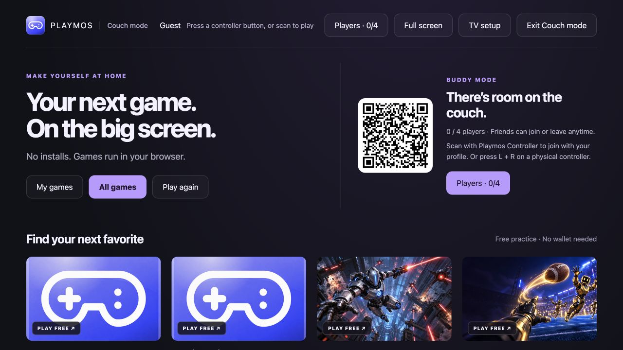 Couch mode with Buddy Mode open