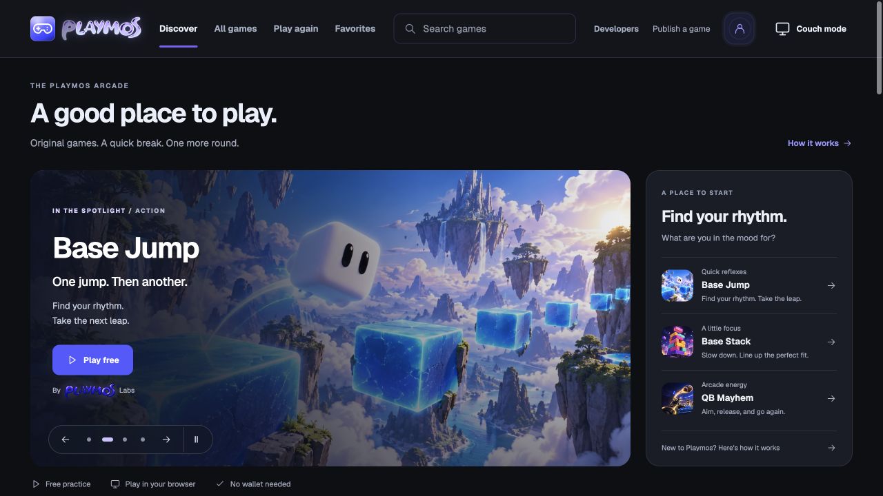 Open Couch mode beside your profile