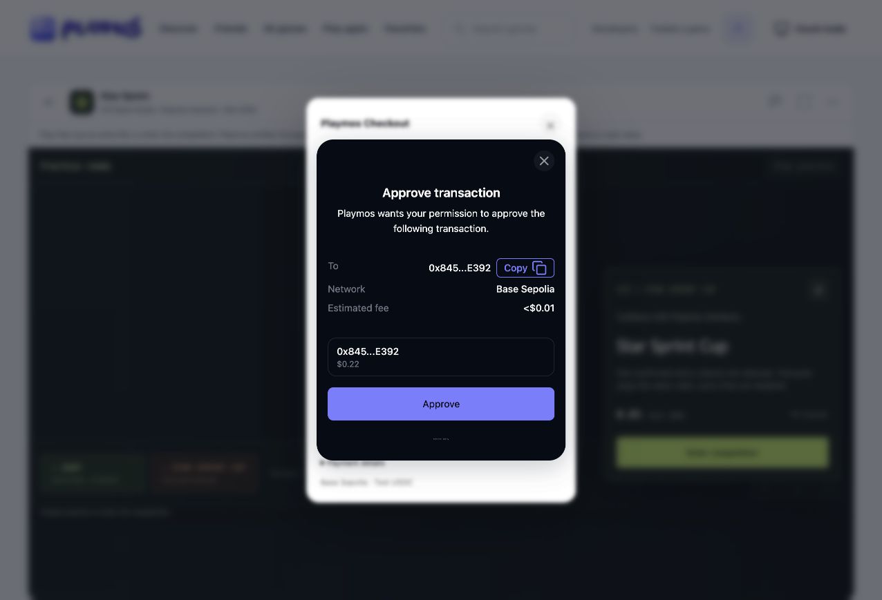 Privy payment approval over Star Sprint inside the Playmos Hub